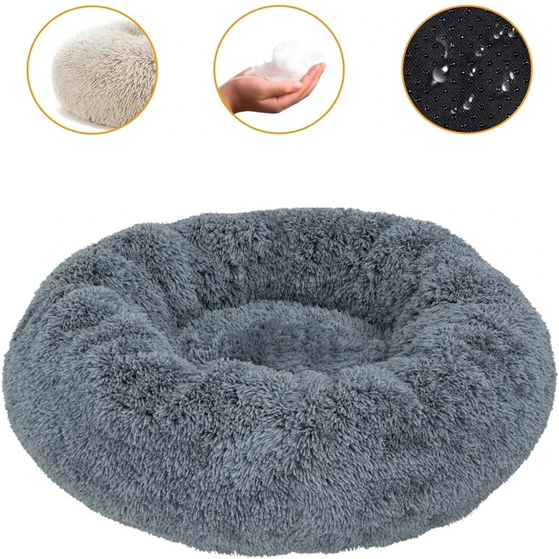 SnugNest Luxe Okrągły Koszyk dla Zwierząt