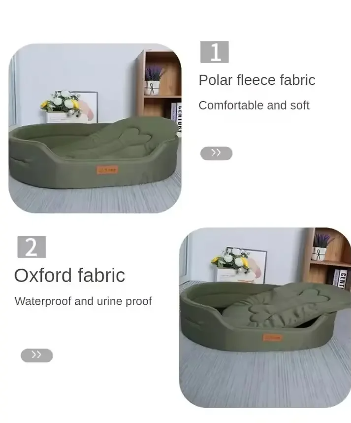 CozyNest Luksusowe Legowisko dla Psów i Kotów z Funkcją Ogrzewania