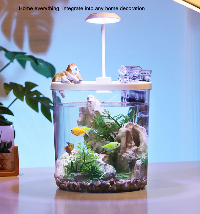 EcoFlow Mała Okrągła Akwarium z Wodą Bogatą w Tlen