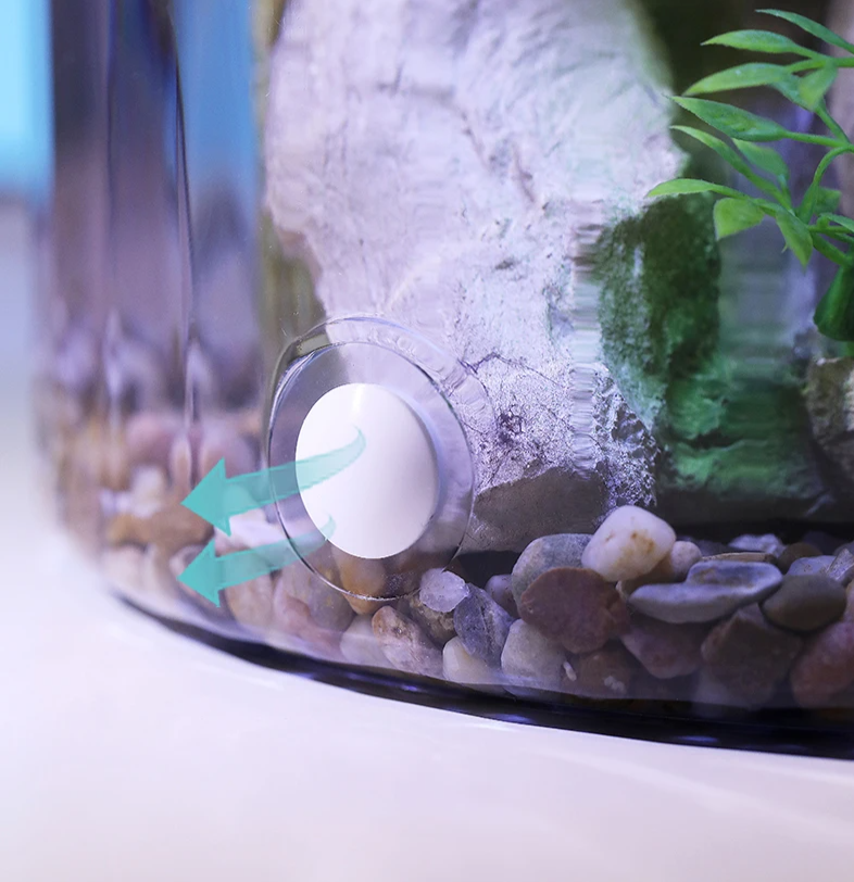 EcoFlow Mała Okrągła Akwarium z Wodą Bogatą w Tlen