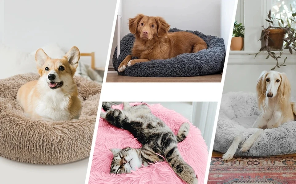 SnugNest Luxe Okrągły Koszyk dla Zwierząt