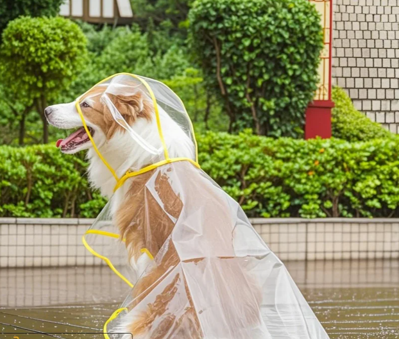 ClearPaw Przezroczysty Płaszcz przeciwdeszczowy dla Psów
