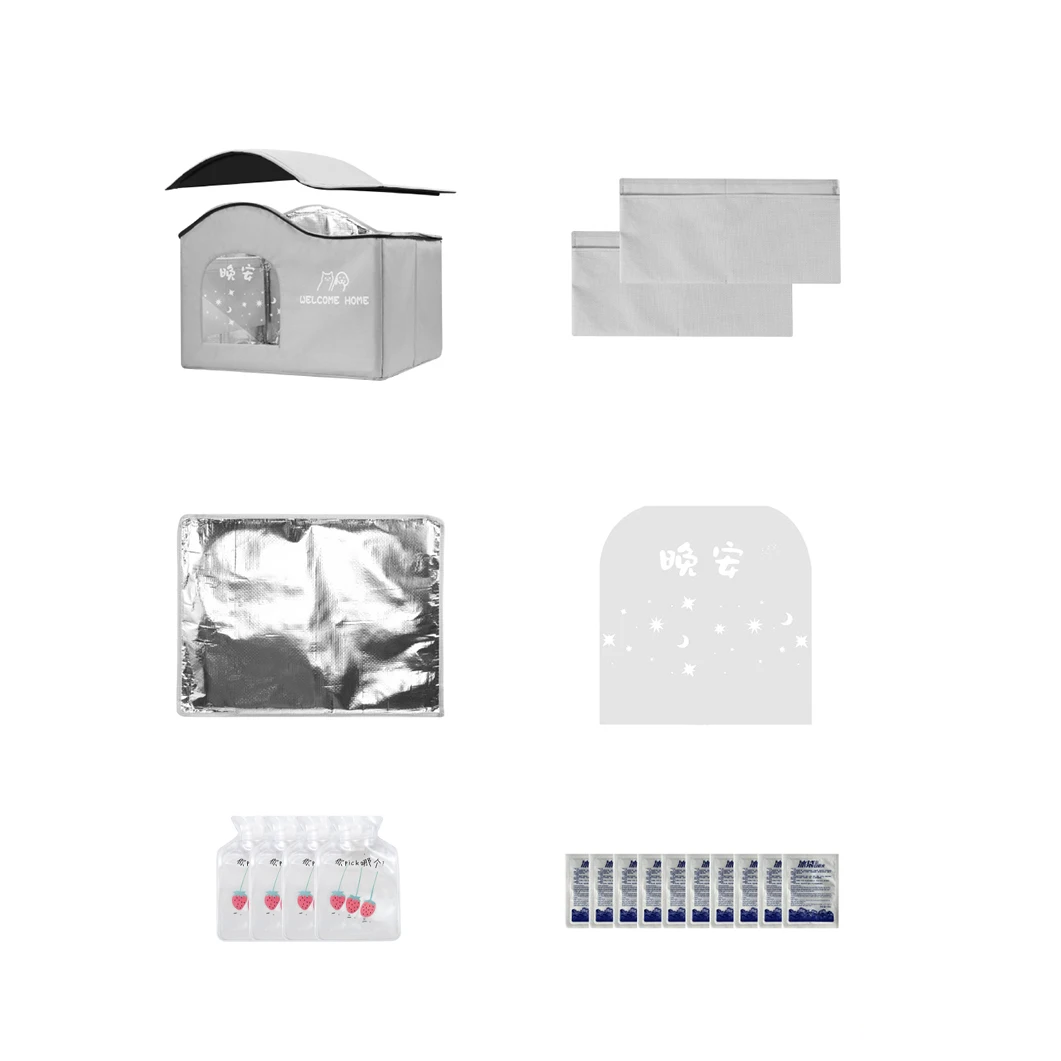 ThermaKool Składane Izolujące Domki dla Kotów – 2-w-1 Chłodzący & Grzejący z Wkładami Chłodzącymi i Obracalnym Materacem