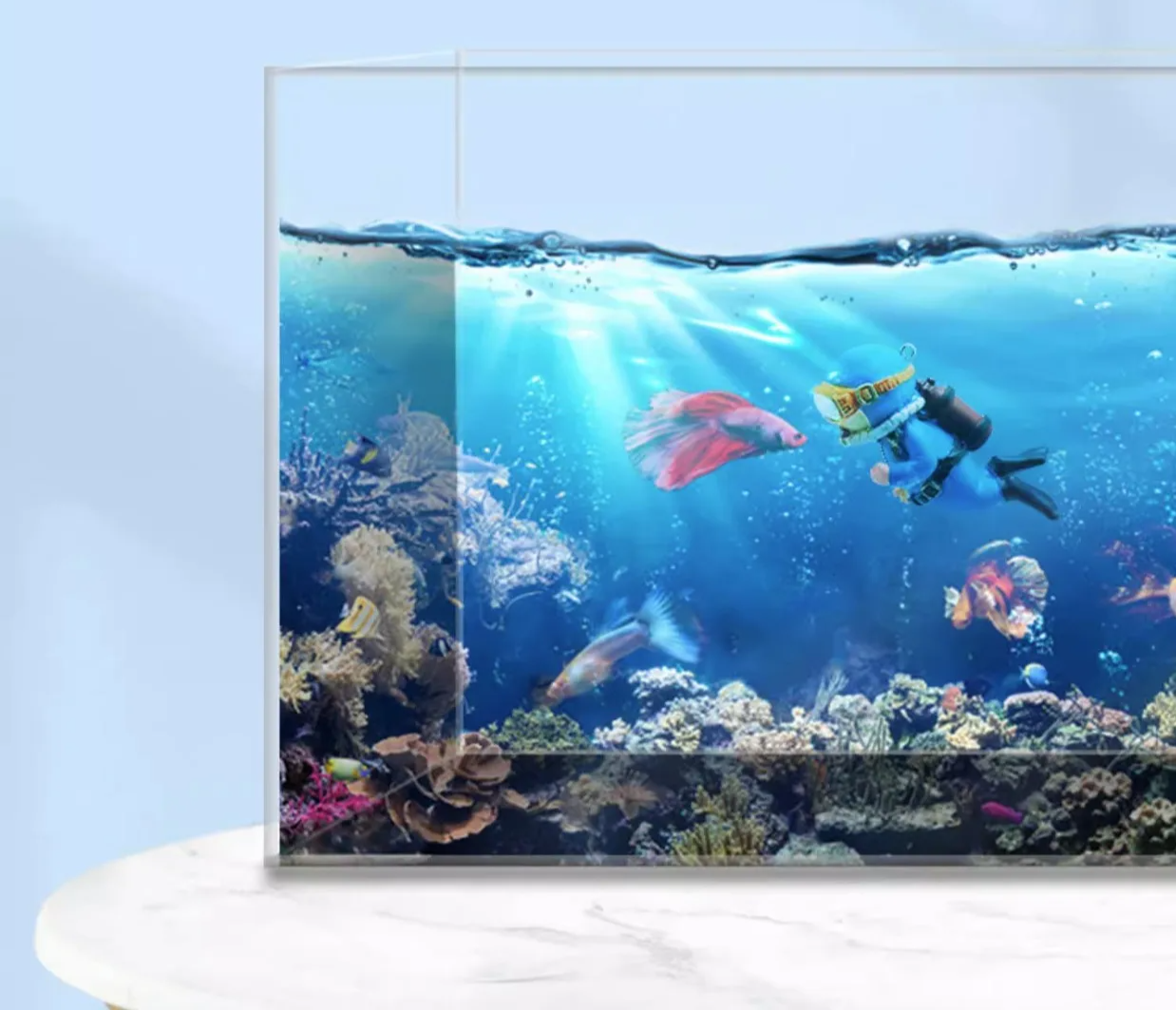 AquaFloat Pływający Nurek Dekoracja Akwariowa