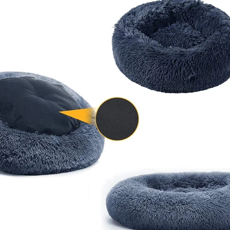SnugNest Luxe Okrągły Koszyk dla Zwierząt