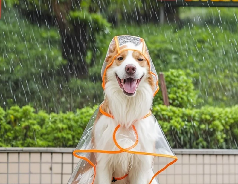 ClearPaw Przezroczysty Płaszcz przeciwdeszczowy dla Psów