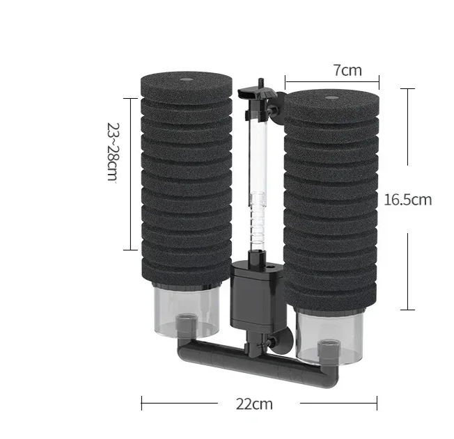 AquaSilent Cichy Filtr Gąbkowy do Akwarium | Biochemiczna Filtracja Ryb i Krewetek