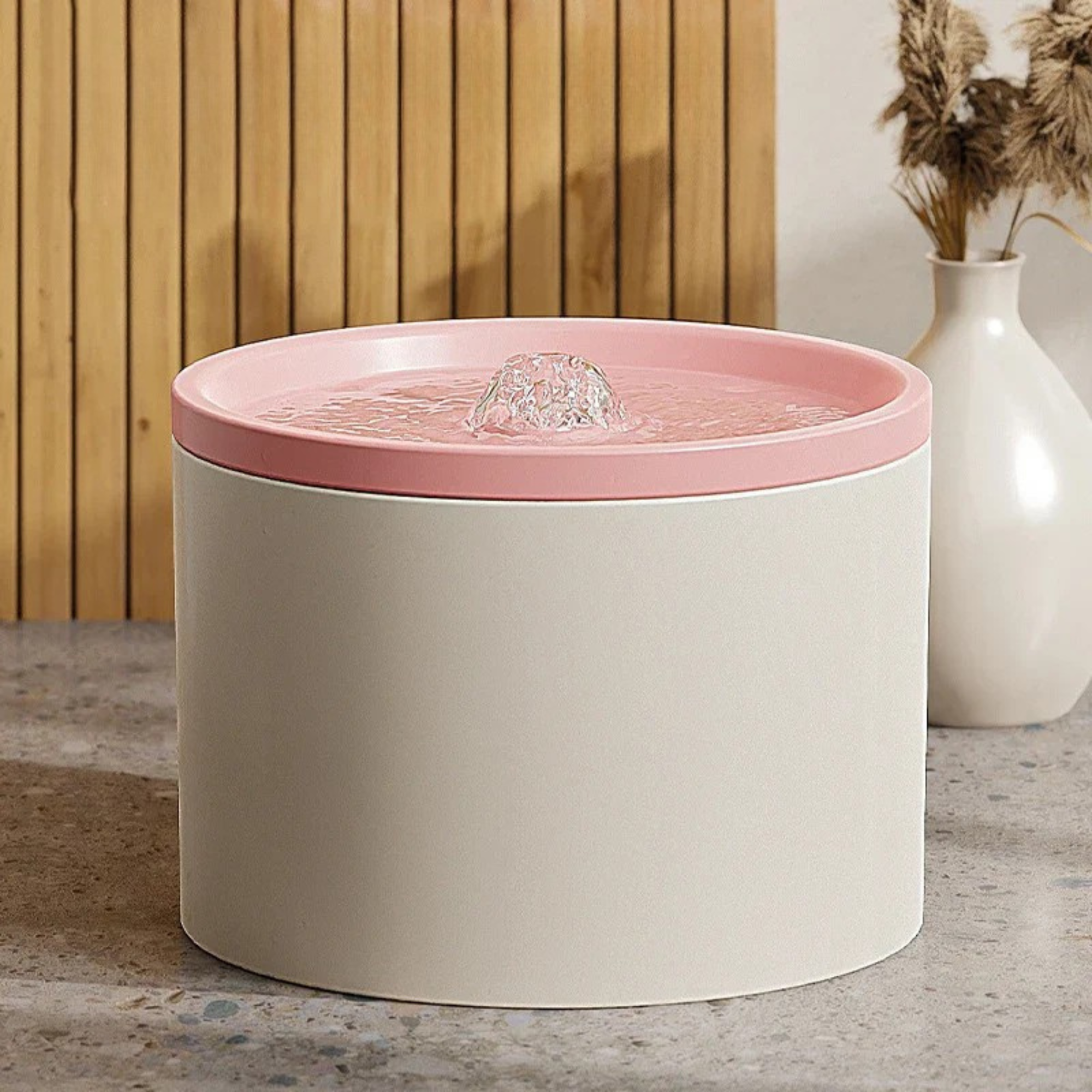 Keramiczna Fontanna do Picia 1.5L – Stylowa, USB, Z Filtrem Węglowym, Biała