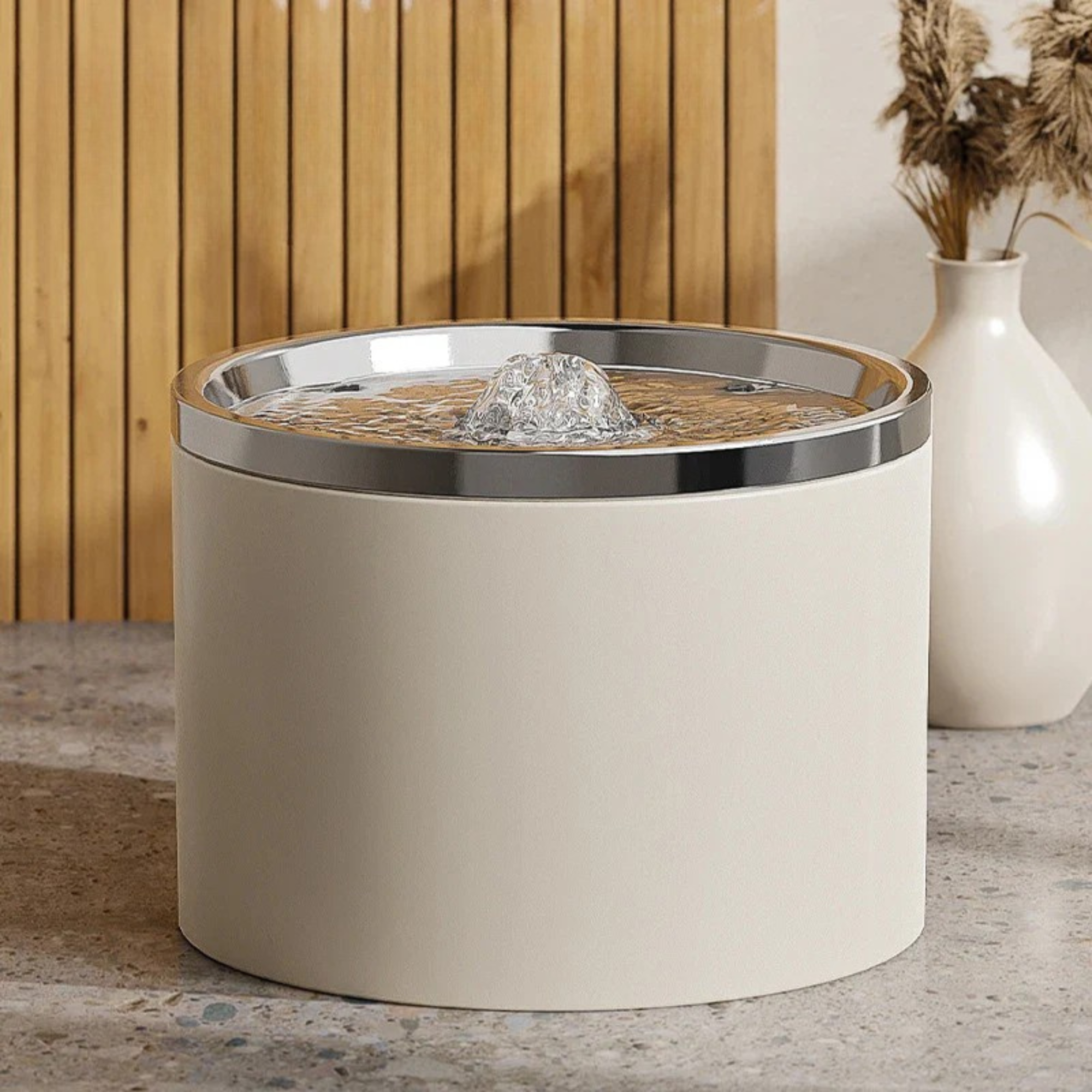 Keramiczna Fontanna do Picia 1.5L – Stylowa, USB, Z Filtrem Węglowym, Biała