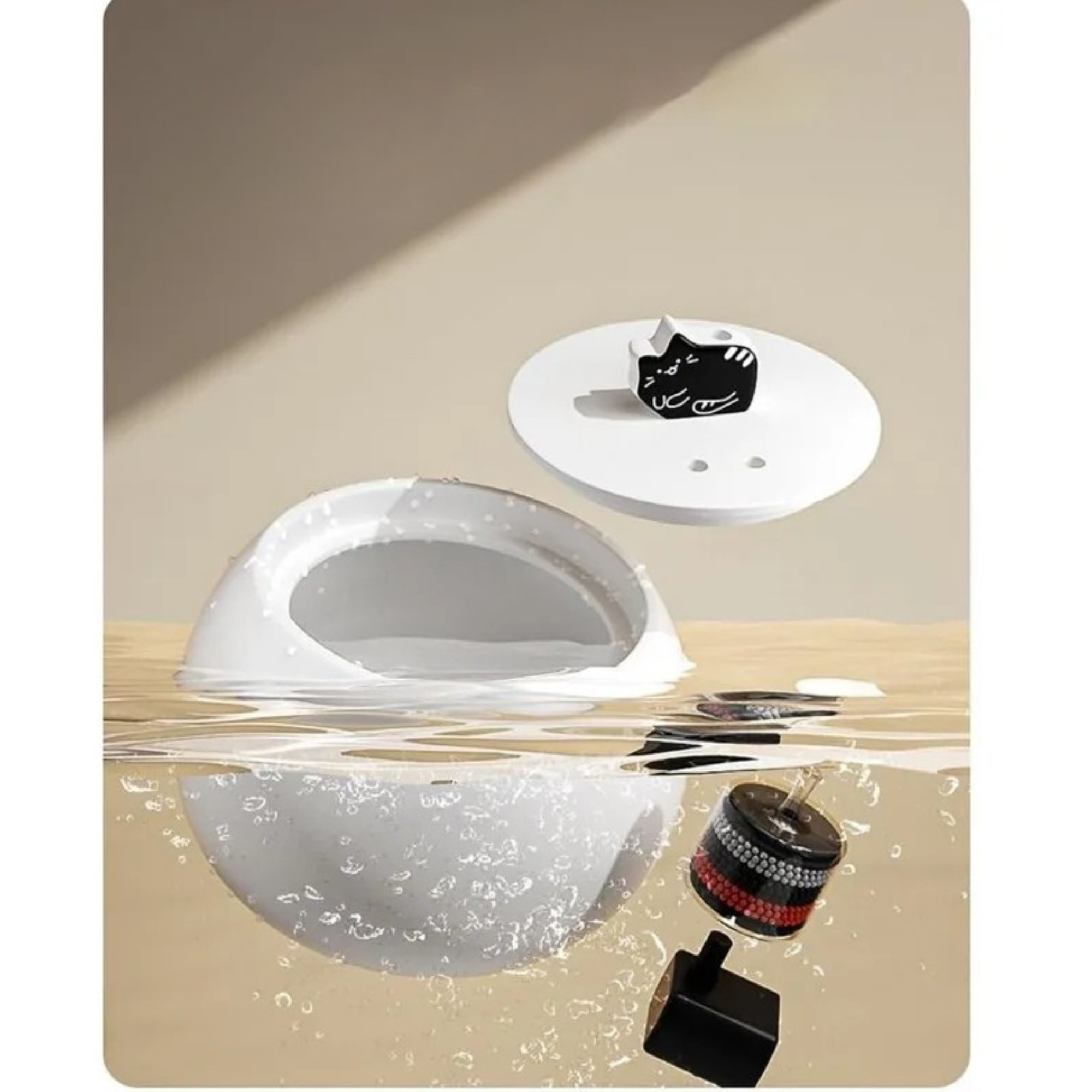 Ceramiczna Fontanna dla Kotów – Styl, USB, 5-stopniowy Filtr
