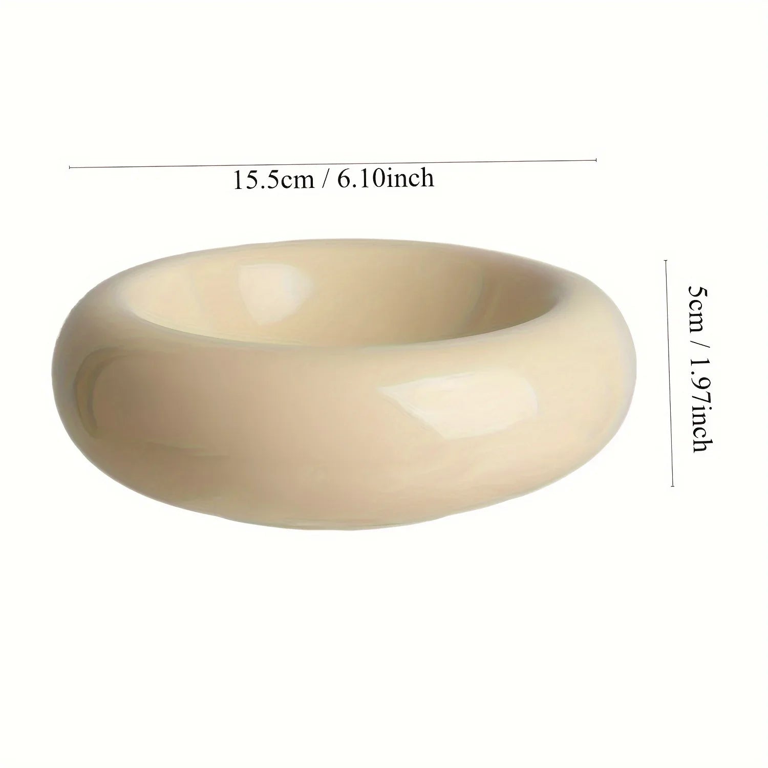 Ceramiczna Miska dla Kota 250ml – Antypoślizgowa Pączek Ø15.5cm Biała