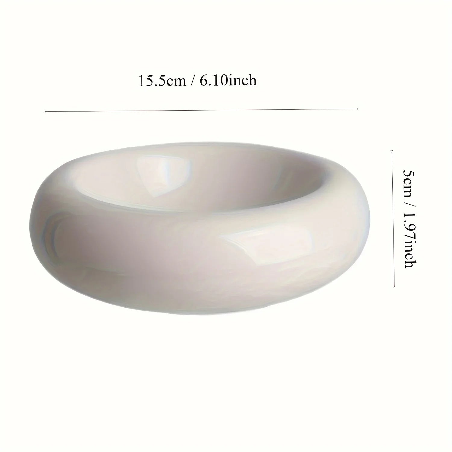 Ceramiczna Miska dla Kota 250ml – Antypoślizgowa Pączek Ø15.5cm Biała