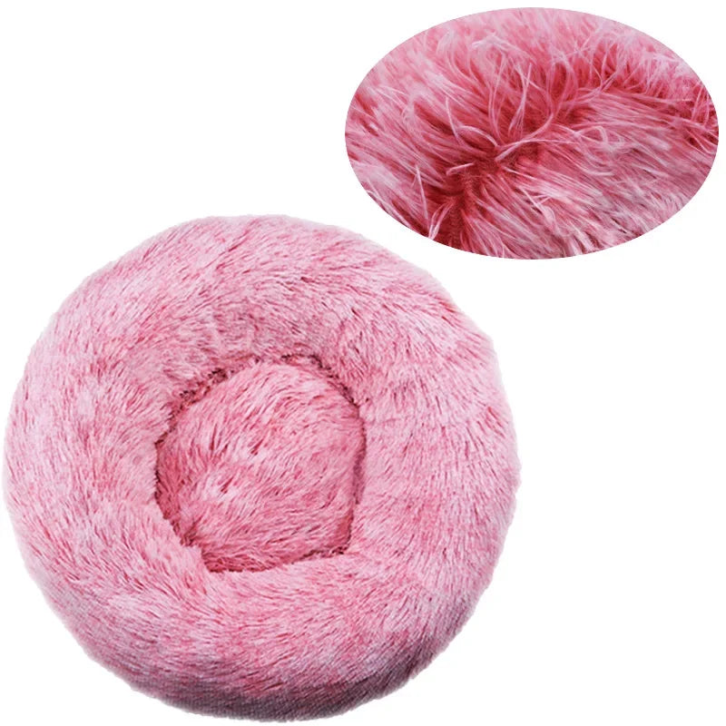 SnugNest Luxe Okrągły Koszyk dla Zwierząt