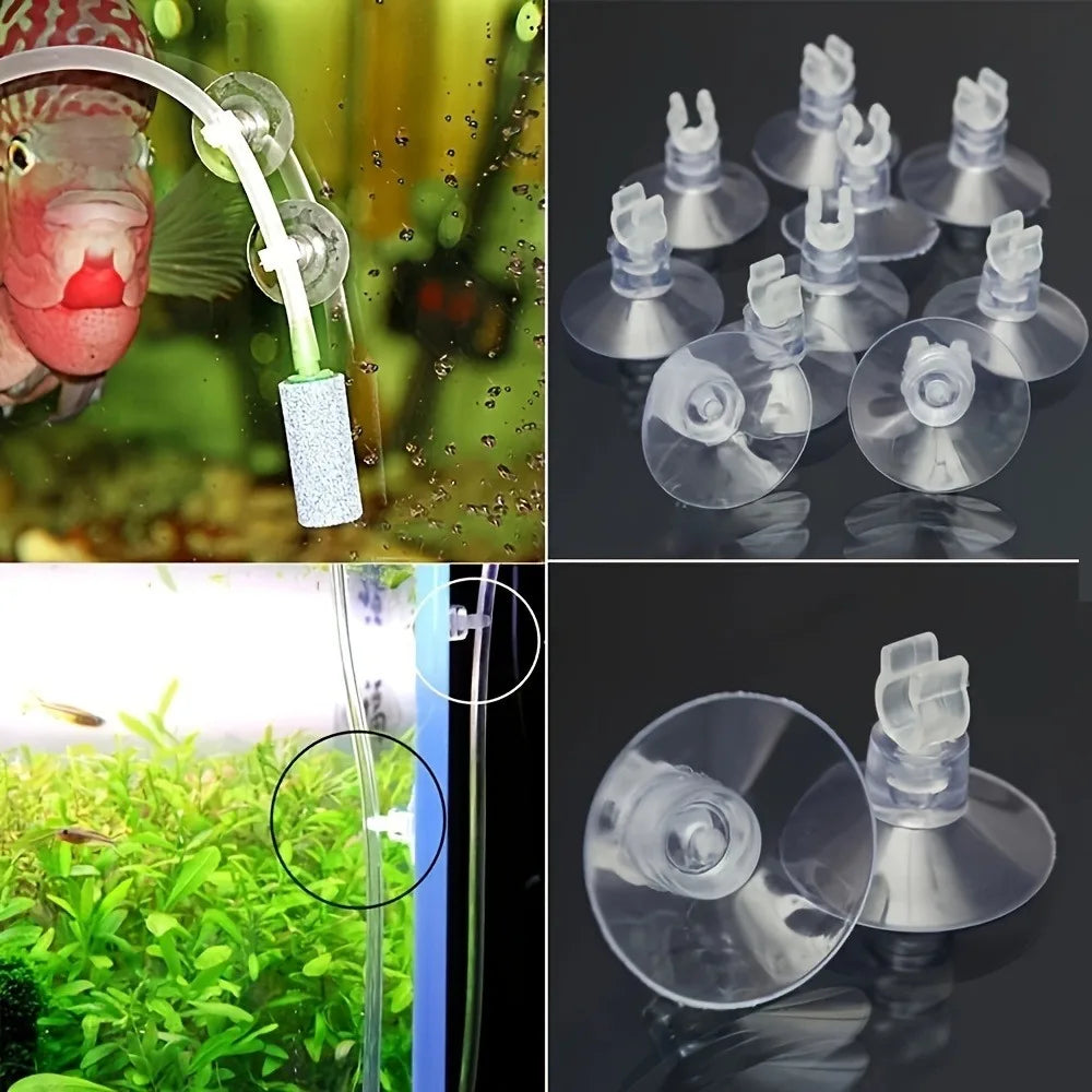 Zestaw AquaGrip z 10 Gumowymi Przyssawkami do Akwarium
