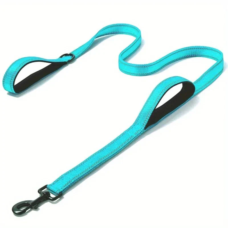 Ciężki Podwójny Obroż dla Psa – Łańcuch i Nylon, 150 - 180cm