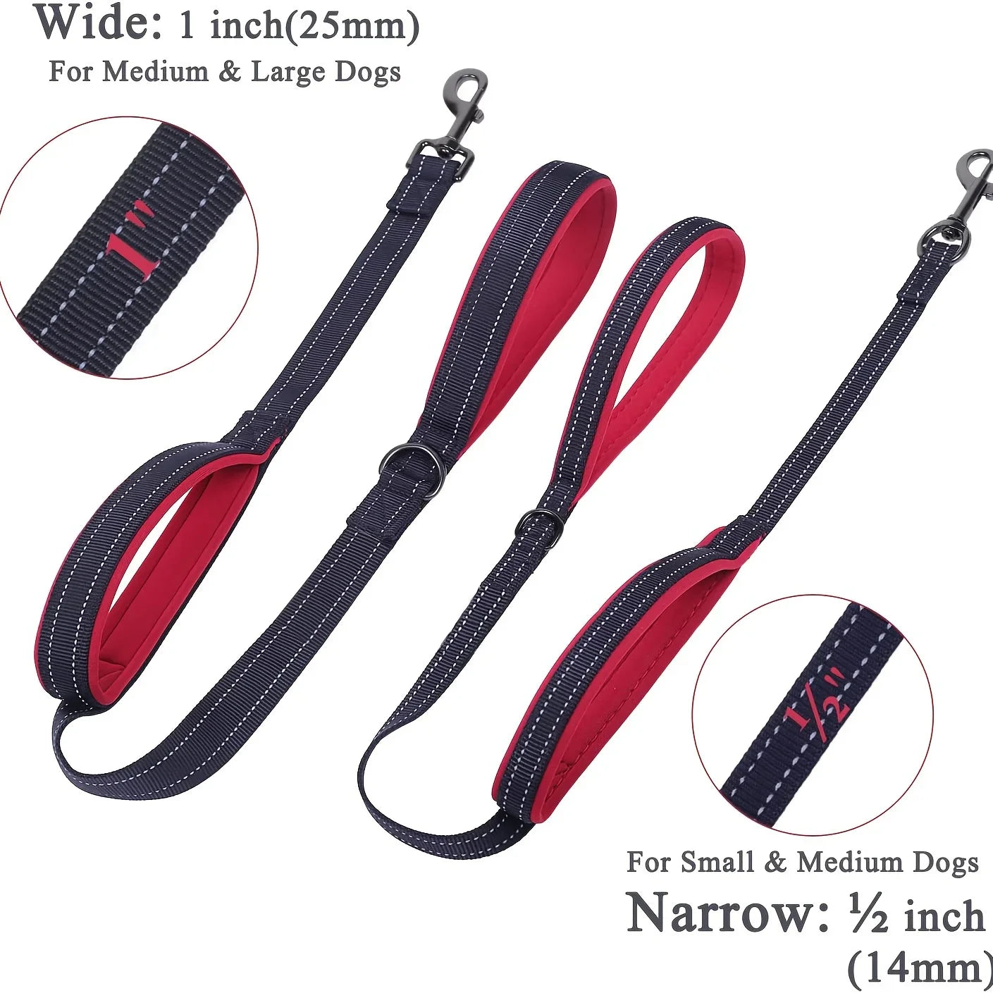 Ciężki Podwójny Obroż dla Psa – Łańcuch i Nylon, 150 - 180cm