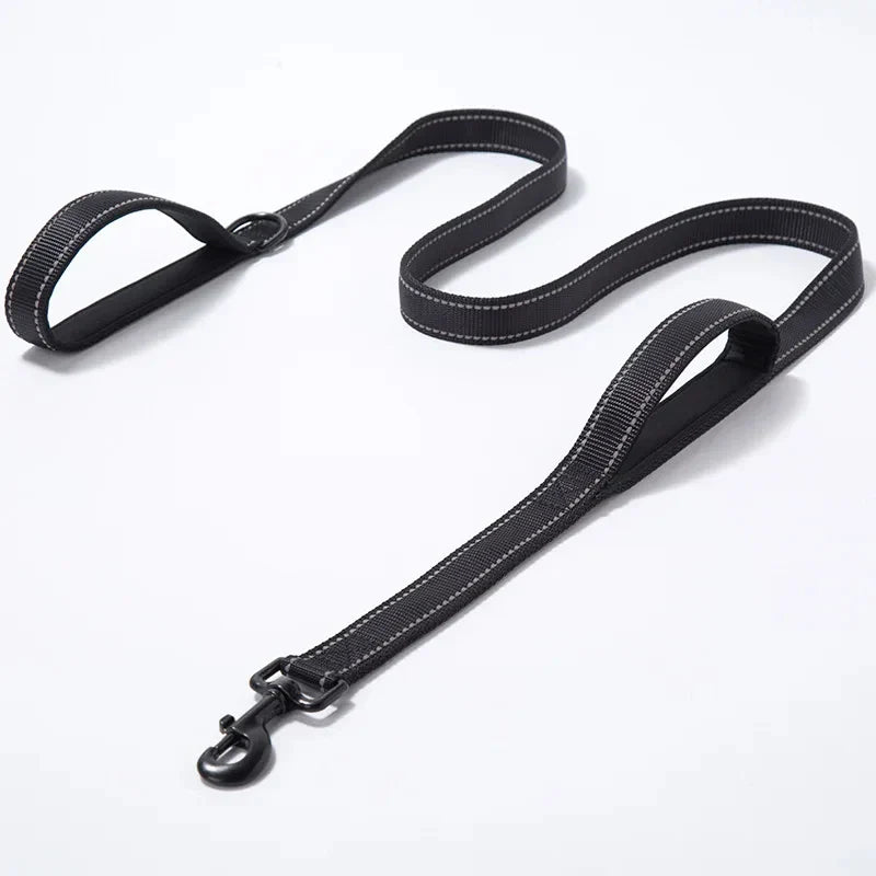 Ciężki Podwójny Obroż dla Psa – Łańcuch i Nylon, 150 - 180cm