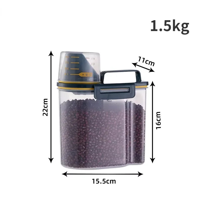 FreshLock Miarka + Pojemnik na Karmę 1.5kg/2kg dla Psów i Kotów