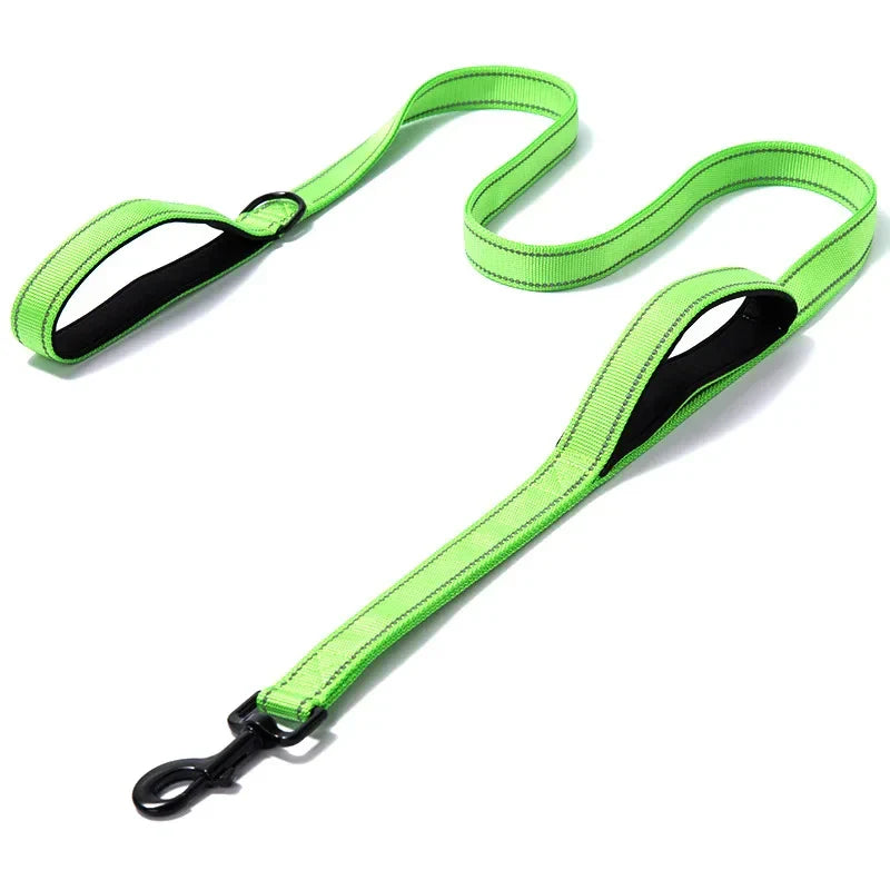 Ciężki Podwójny Obroż dla Psa – Łańcuch i Nylon, 150 - 180cm