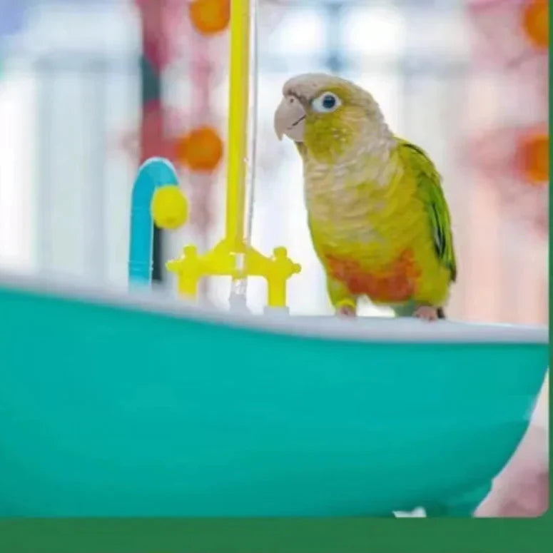 Automatyczna papuzia prysznica – Plastikowa zabawka do kąpieli różowa lub zielona
