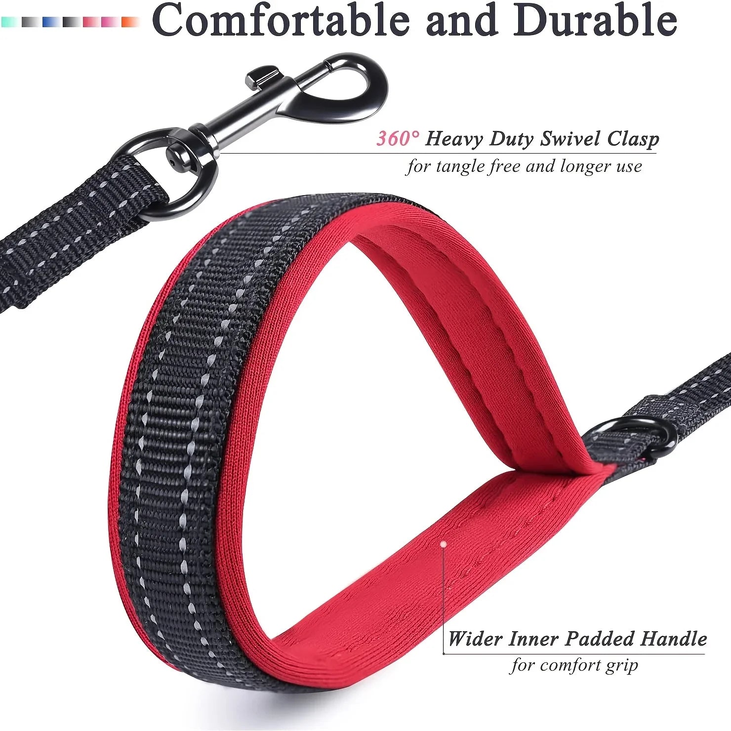 Ciężki Podwójny Obroż dla Psa – Łańcuch i Nylon, 150 - 180cm