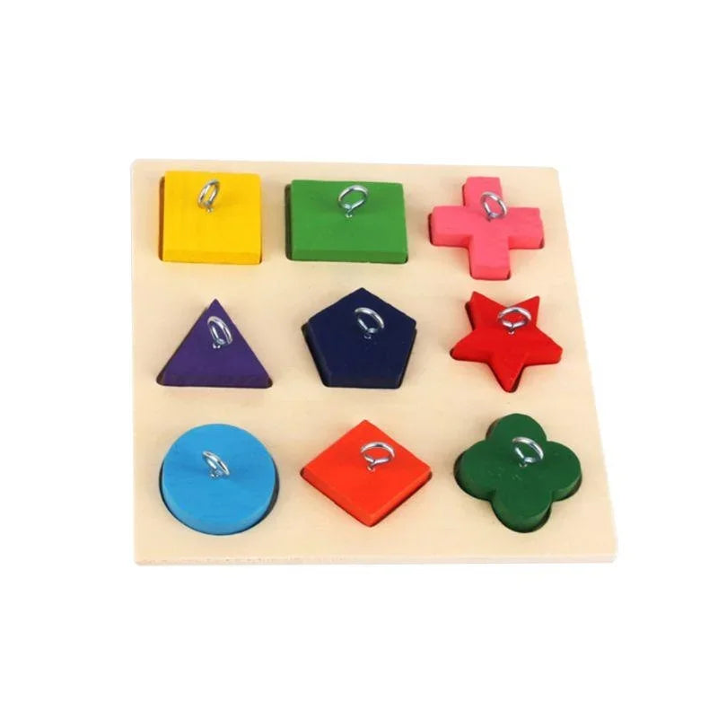 Houten puzzelspeelgoed dla papug – edukacyjne 15x15 cm