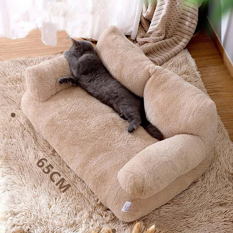 LuxeFluff Kattenbank – Zimowe Ciepłe Legowisko dla Kota & Sofa