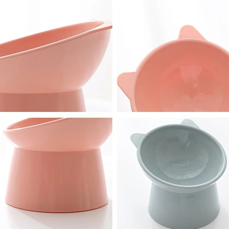 Podniesiona Miska dla Kota – Przeciw Wymiotom, Ergonomczna, Plastikowa