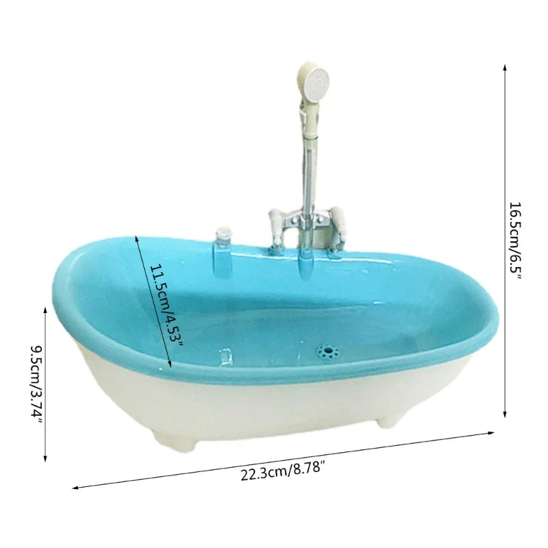 Plastikowe kąpielisko dla ptaków dla papużek falistych – 22×11,5×8,5 cm, niebieski/różowy
