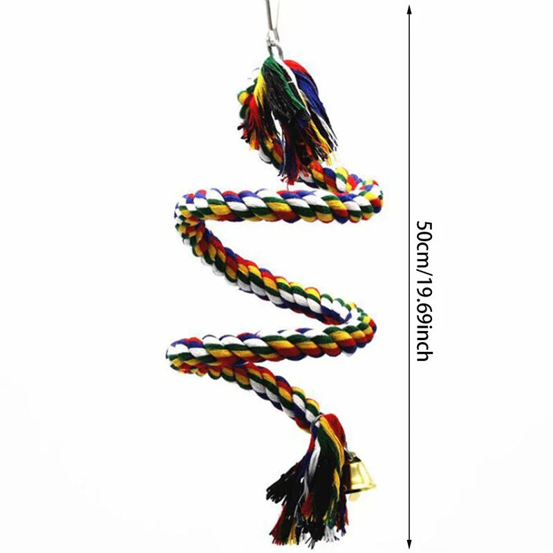Wiklinowa huśtawka dla ptaków – 50 cm zabawka do żucia do klatki