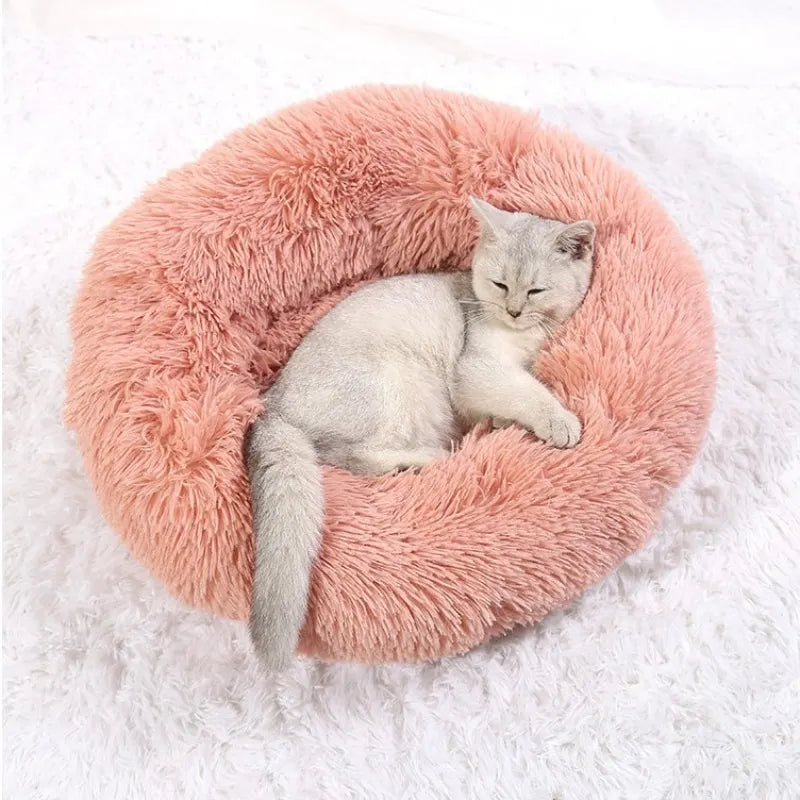 SnugNest Luxe Okrągły Koszyk dla Zwierząt