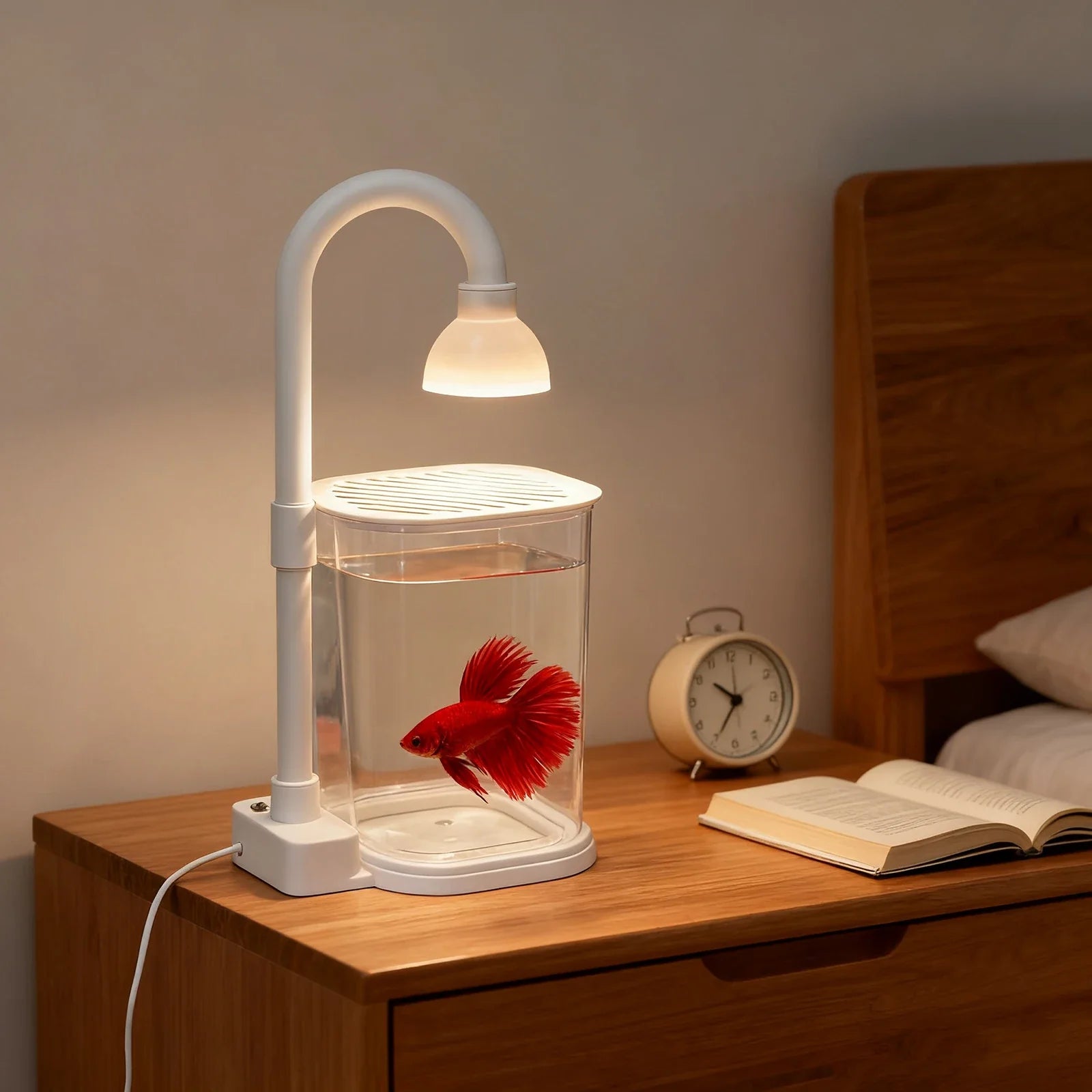 Zestaw Startowy AquaGlow Mini – Małe akwarium z oświetleniem LED