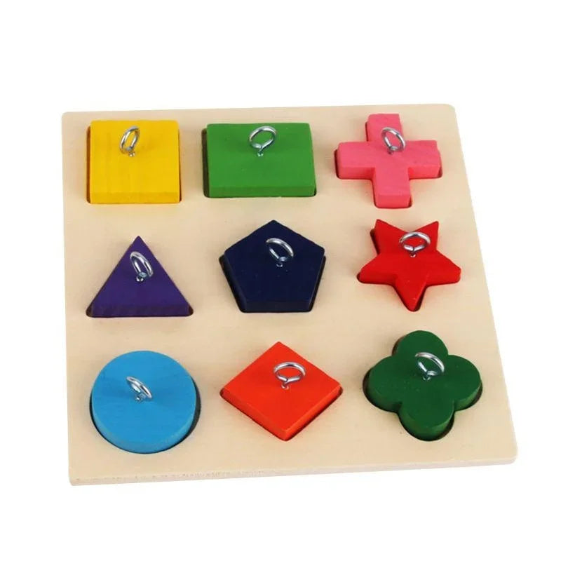 Houten puzzelspeelgoed dla papug – edukacyjne 15x15 cm