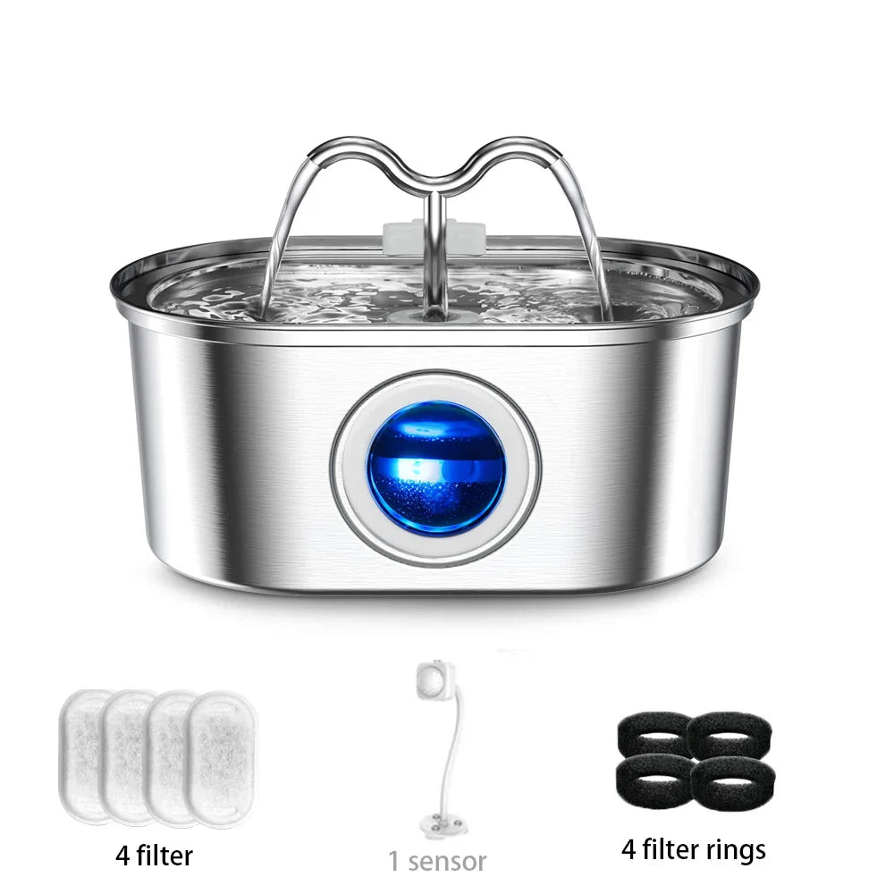RVS Kattenfontein 3.2L – Styl, z LED i Podwójnym Systemem Filtracji