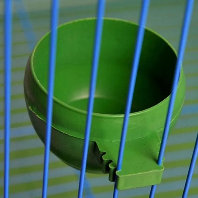 Plastikowy pojemnik na pokarm dla ptaków zielony – 3-częściowy zestaw wiszących karmników dla gołębi i papug