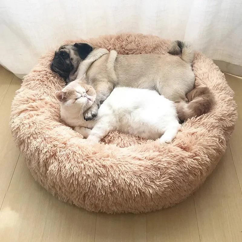 SnugNest Luxe Okrągły Koszyk dla Zwierząt