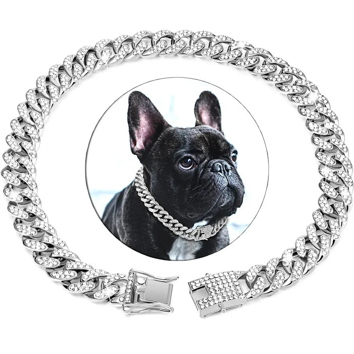 RoyalPaw Diamentowy Kubanski Łańcuch dla Psów