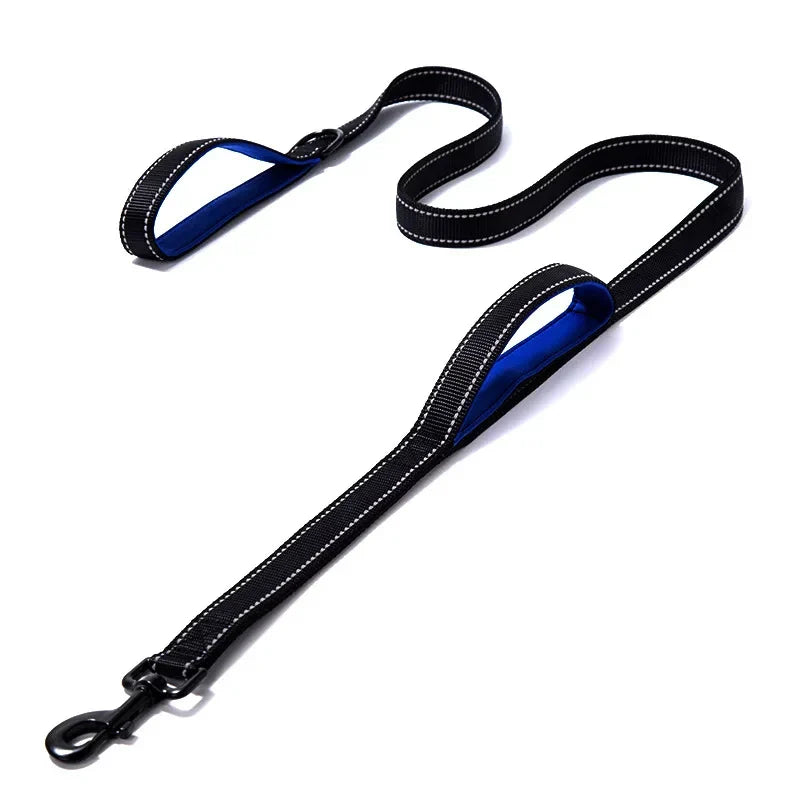 Ciężki Podwójny Obroż dla Psa – Łańcuch i Nylon, 150 - 180cm