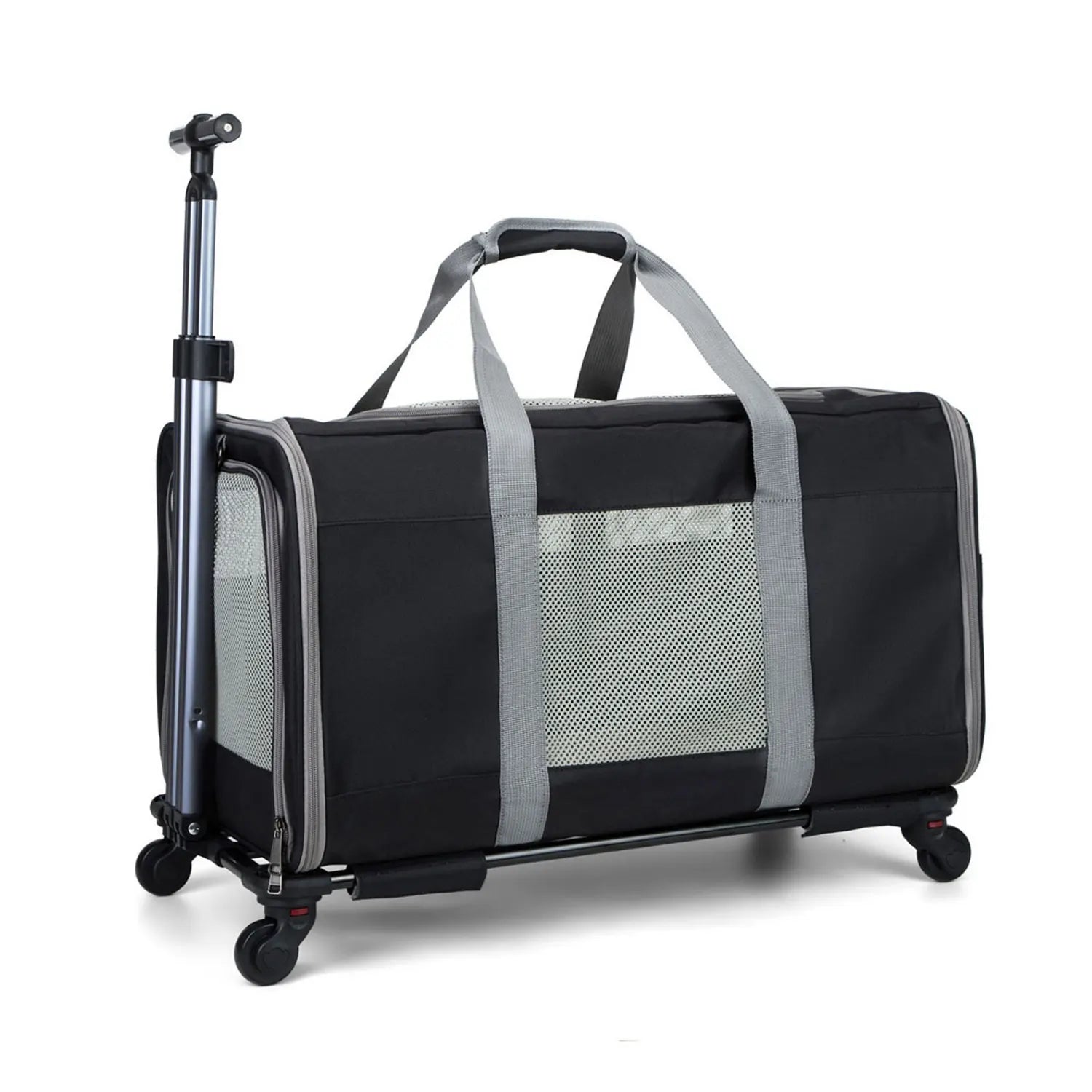 Huisdierentrolley Oxford Kaki 60x40x35 cm – Torebkowa Wózkowa dla Kota lub Małego Psa