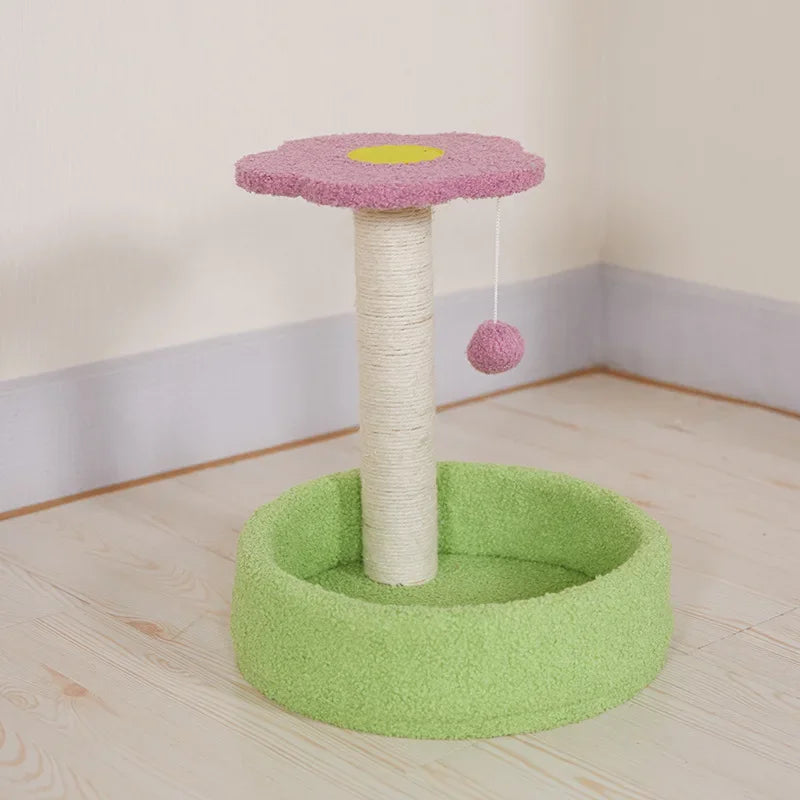 KlimPaws BloomNest Krabpaal z Platformem Wiosennym i Kwiatowym Gniazdkiem dla Kota