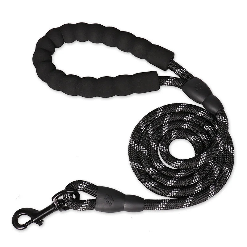 Mocna Nylonowa Smycz dla Psa 150cm, 200cm, 300cm – z Miękką Rączką i Zaczepem