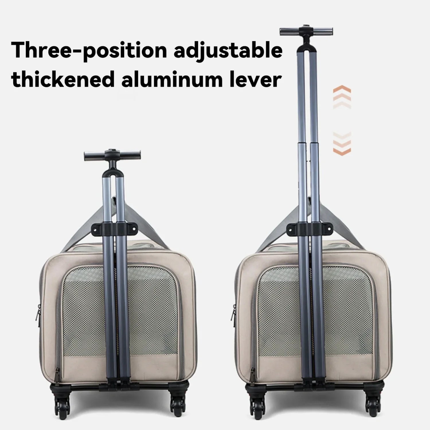 Huisdierentrolley Oxford Kaki 60x40x35 cm – Torebkowa Wózkowa dla Kota lub Małego Psa