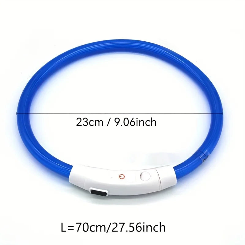 Pas bezpieczeństwa GlowGuard LED dla psów – ładowany przez USB i odblaskowy