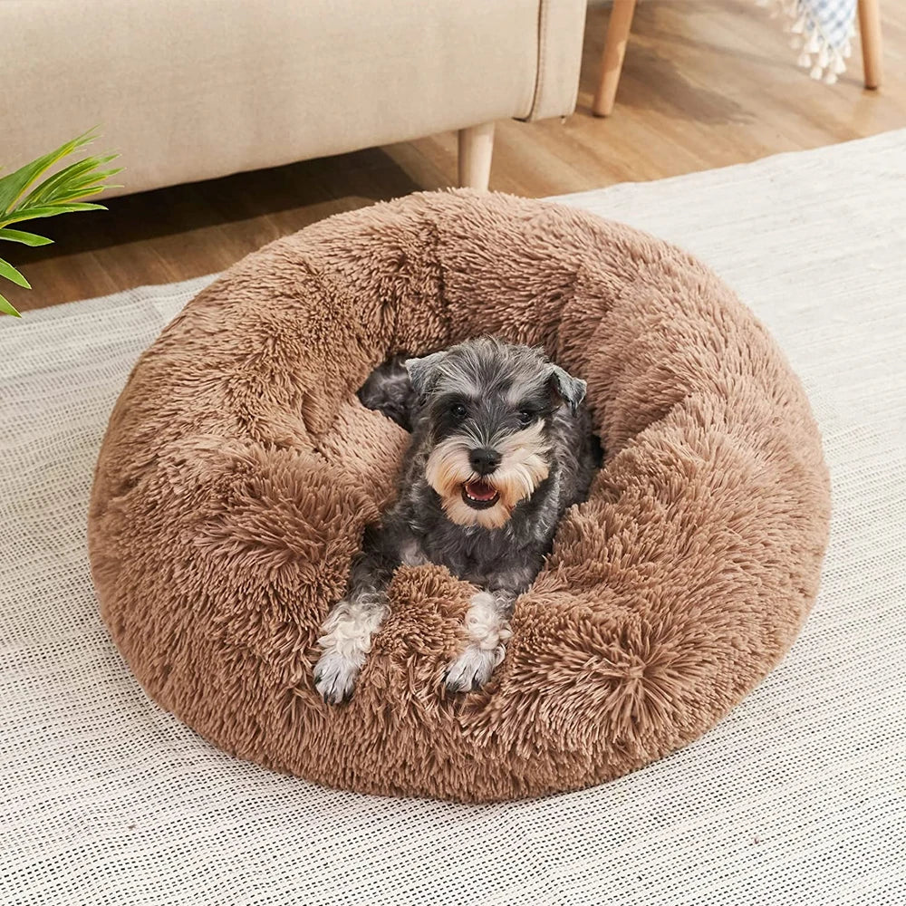 SnugNest Luxe Okrągły Koszyk dla Zwierząt