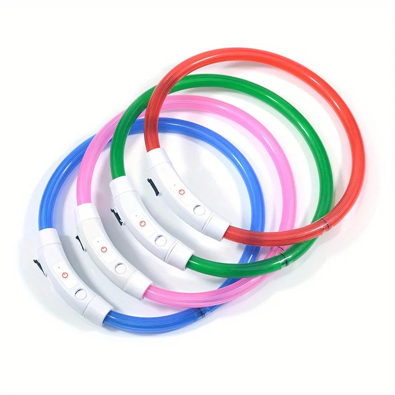 Pas bezpieczeństwa GlowGuard LED dla psów – ładowany przez USB i odblaskowy
