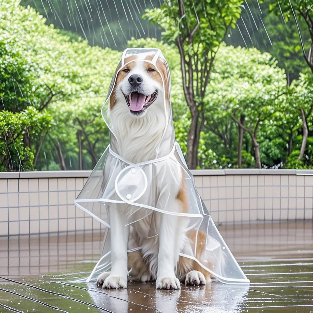 ClearPaw Przezroczysty Płaszcz przeciwdeszczowy dla Psów