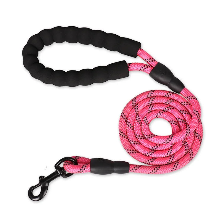 Mocna Nylonowa Smycz dla Psa 150cm, 200cm, 300cm – z Miękką Rączką i Zaczepem