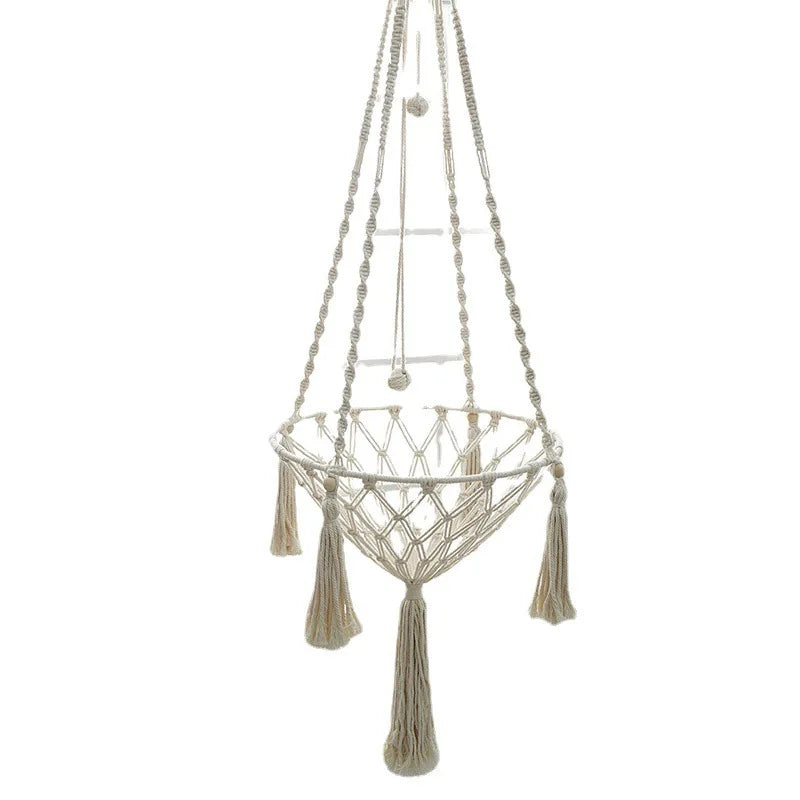 Kocie hamak z bawełny – Ręcznie tkany – 135x40 cm – Biały