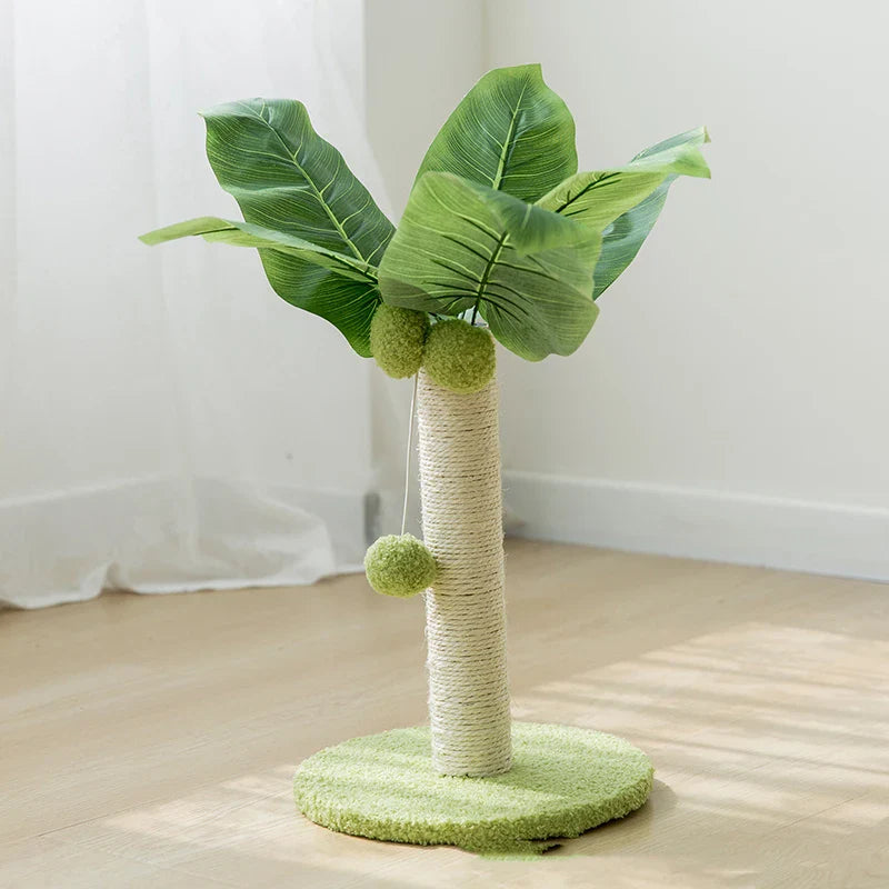 Krabpaal Kat Sisal 30cm z Wiszącymi Kulami – Plusz & Drewno, Stabilny