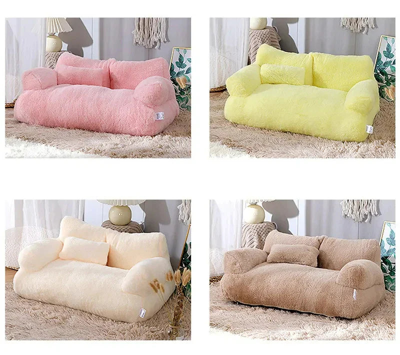 LuxeFluff Kattenbank – Zimowe Ciepłe Legowisko dla Kota & Sofa